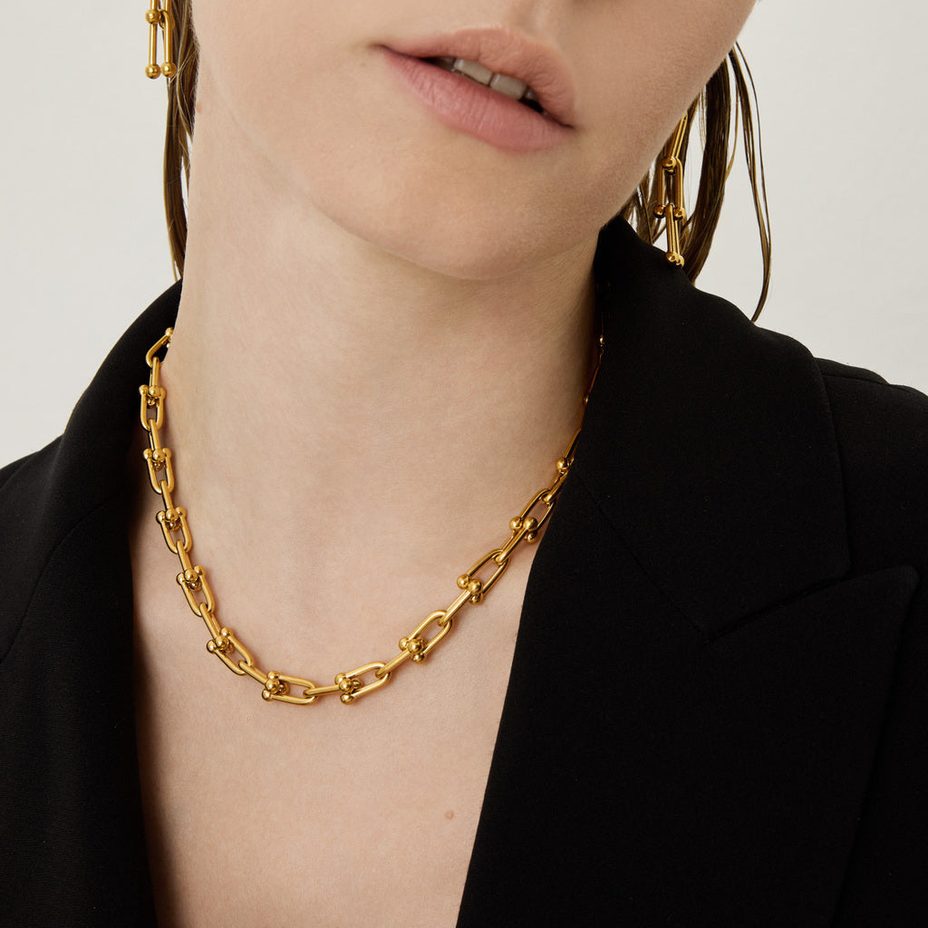 Conjunto Elos Monclé Banhado em Ouro 18k