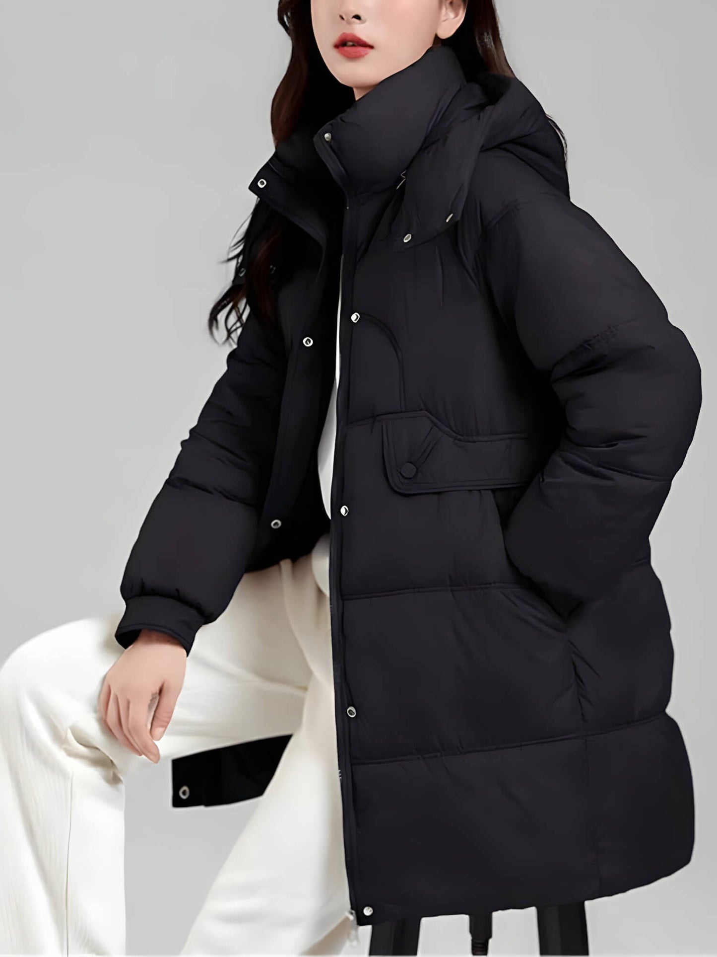 Jaqueta Feminina de Parka Alongada Javiera