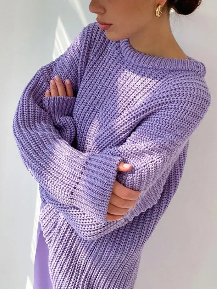 Suéter Feminino de Tricot Oversized Rodoalita