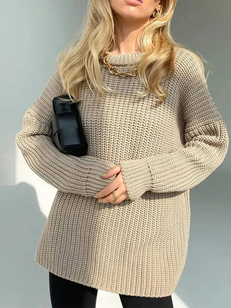 Suéter Feminino de Tricot Oversized Rodoalita
