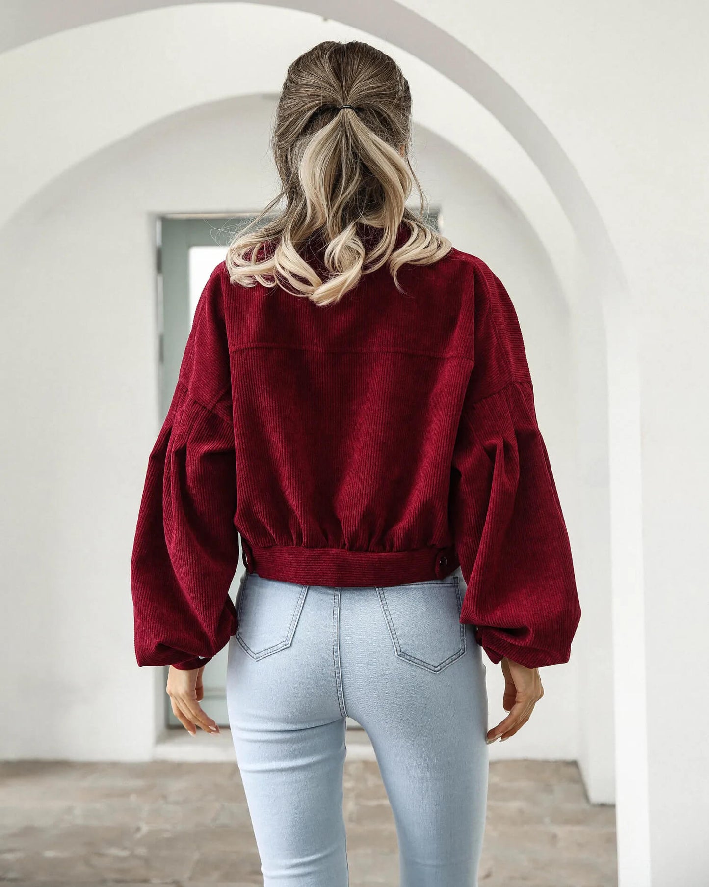 Jaqueta Bomber de Veludo Zoe