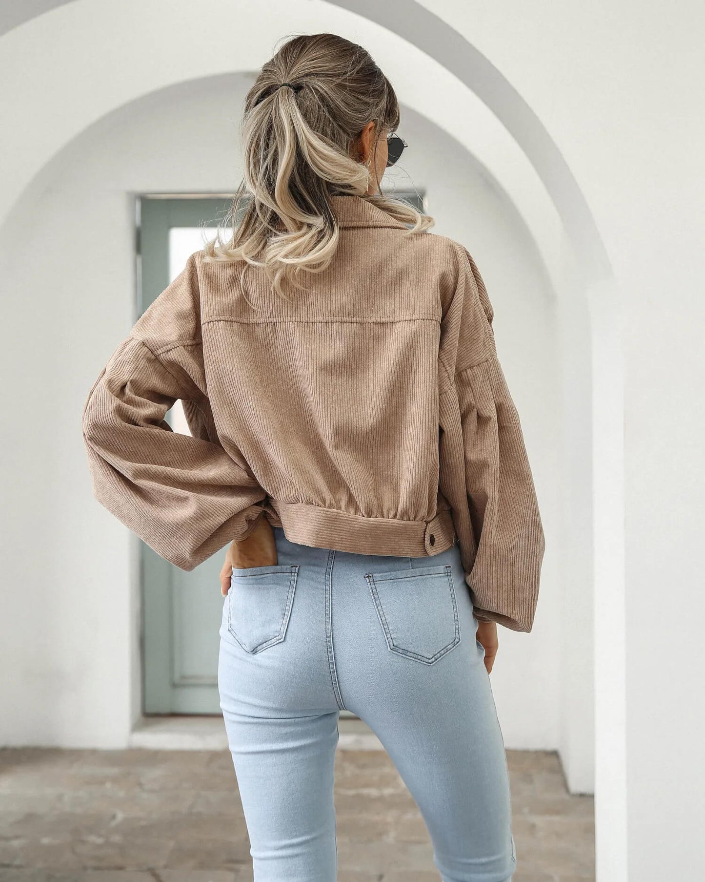 Jaqueta Bomber de Veludo Zoe