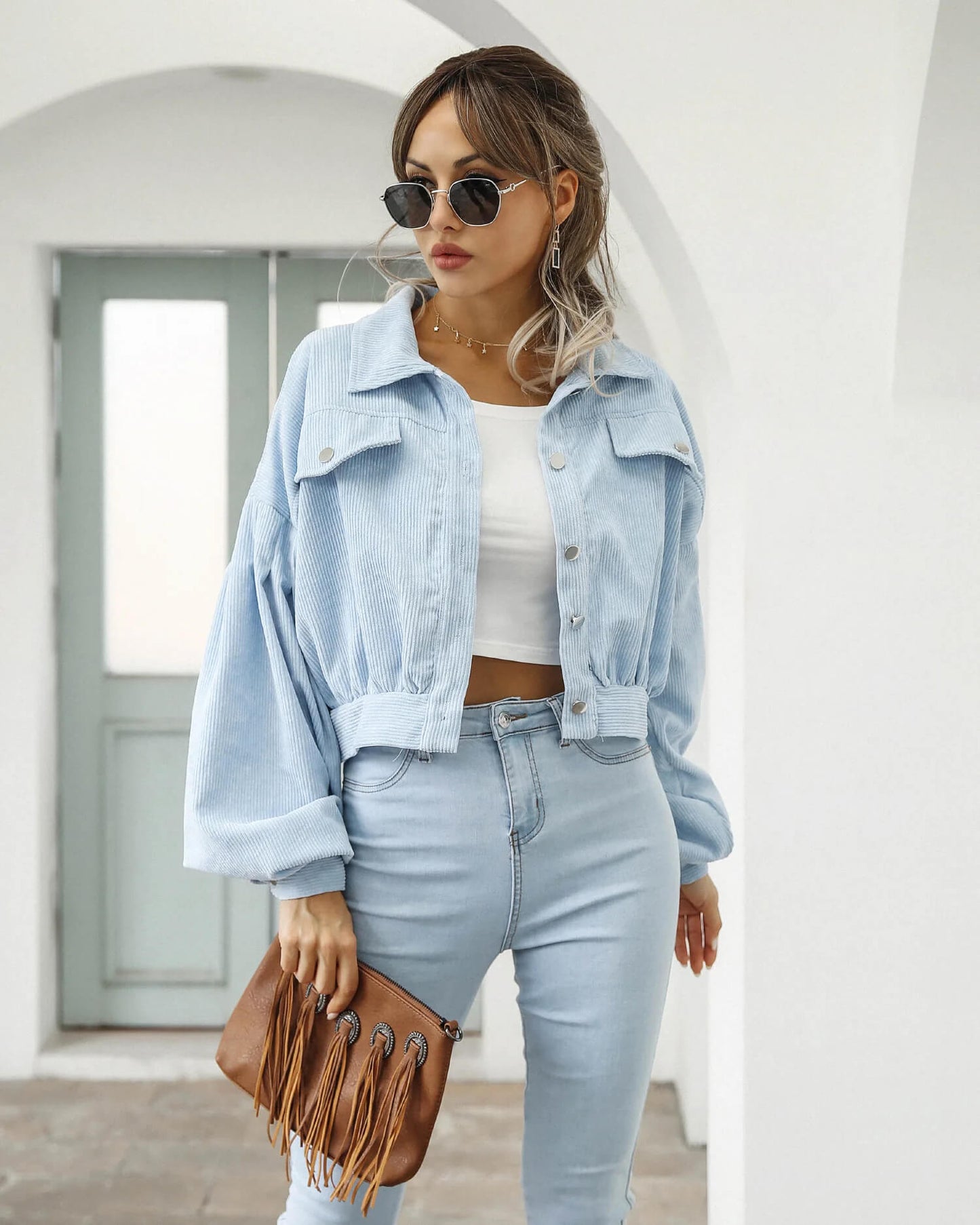 Jaqueta Bomber de Veludo Zoe