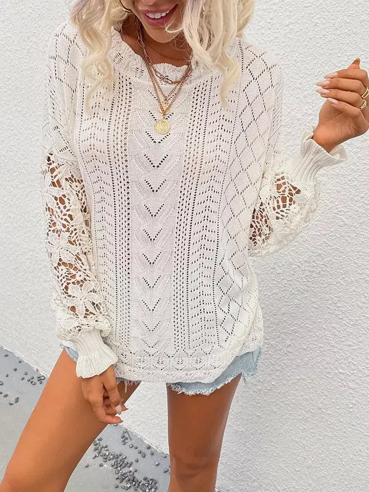 Suéter Feminino Casual Nacar