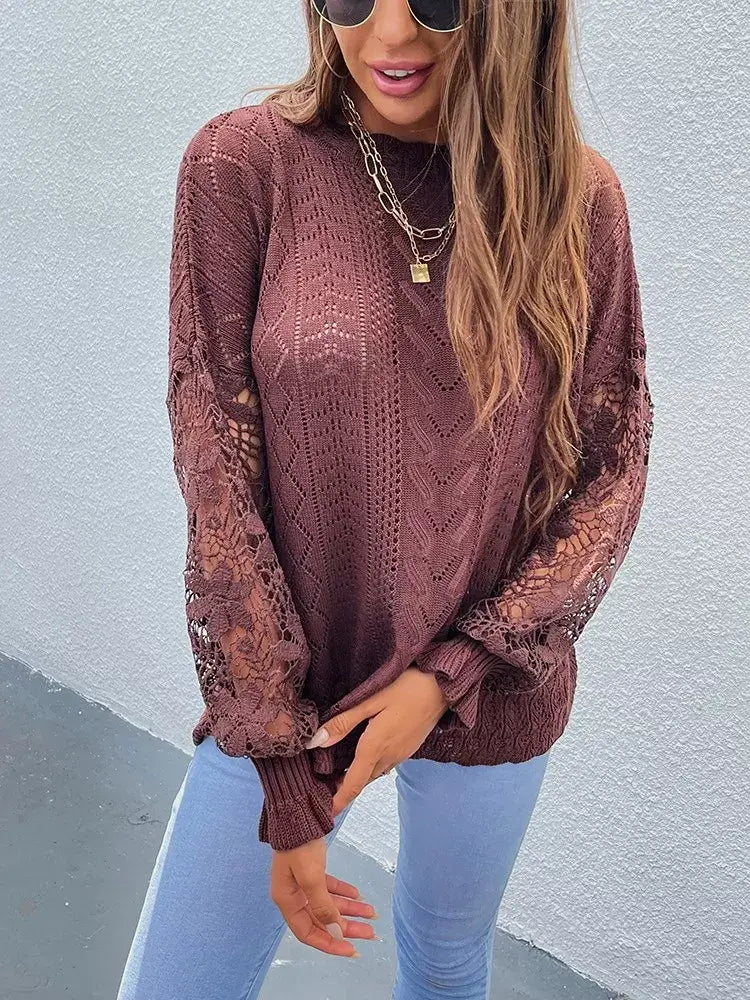 Suéter Feminino Casual Nacar