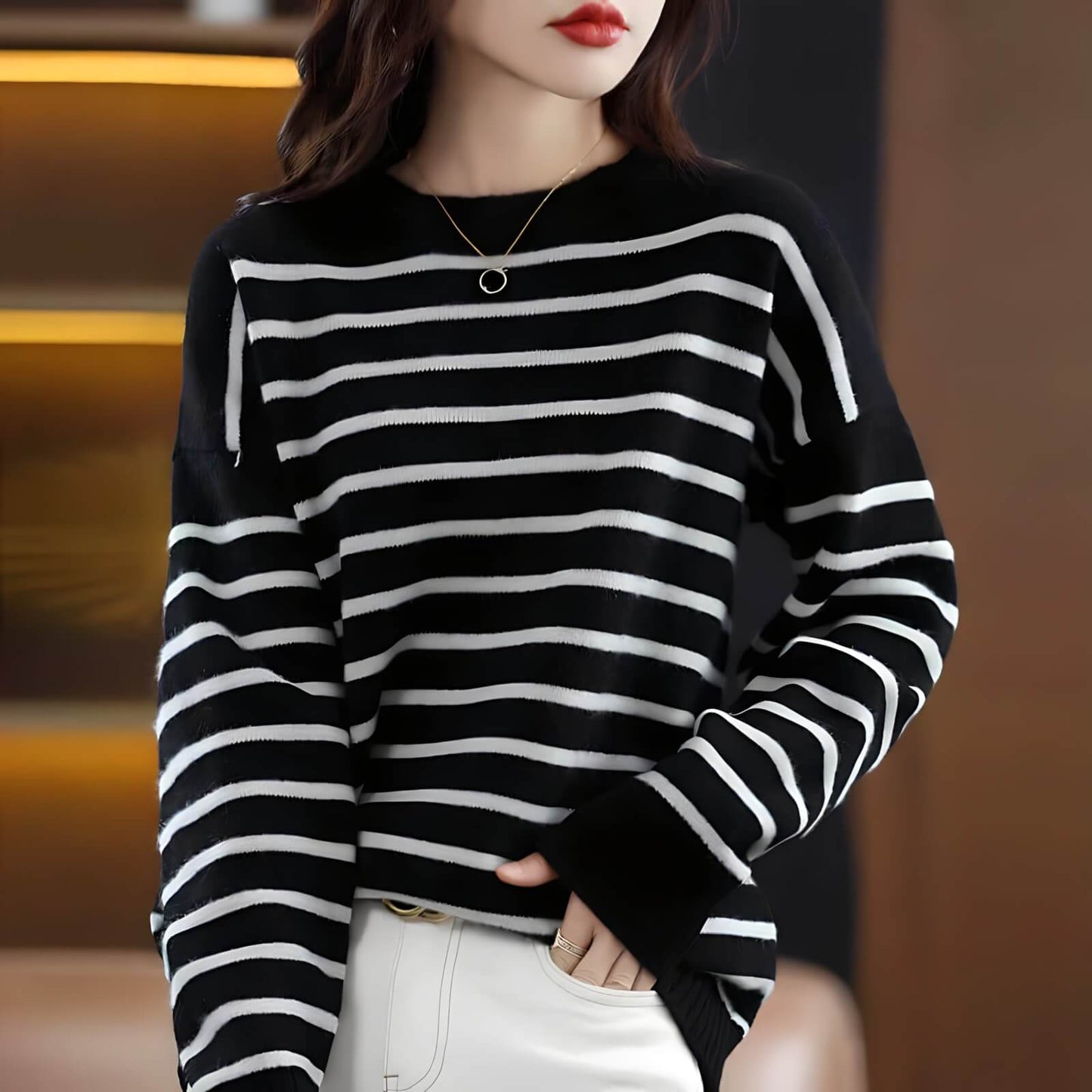 Suéter Feminino Casual Moonstone