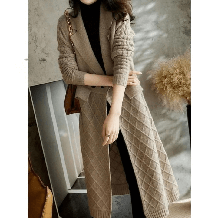Cardigan Longo Ponto Aberto Tamale