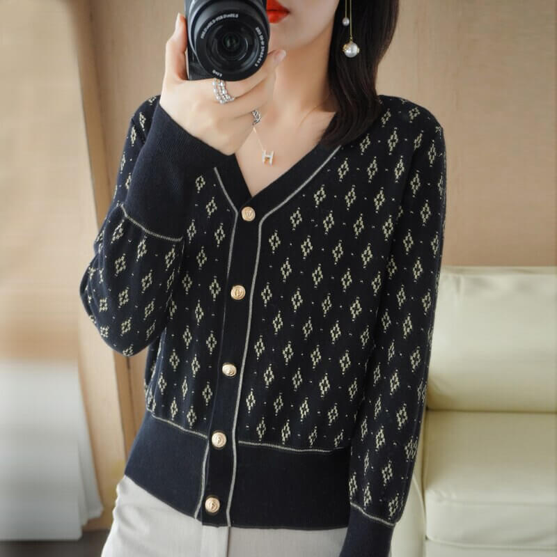 Cardigan Curto Cerisier