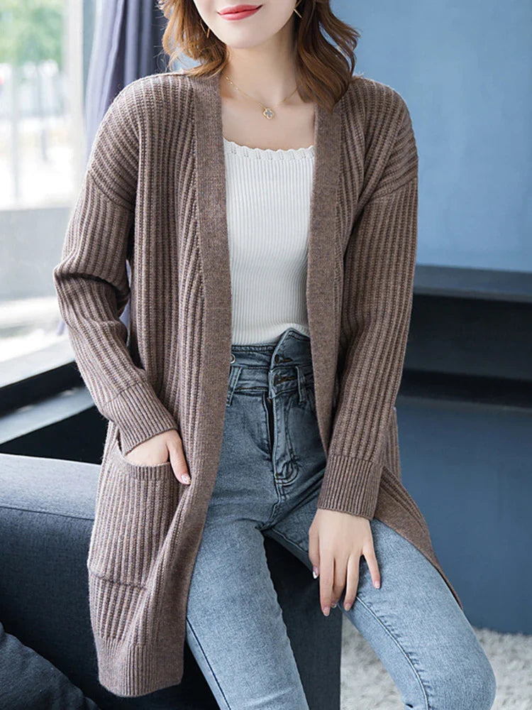 Cardigan Ponto Aberto Alongado Luanda
