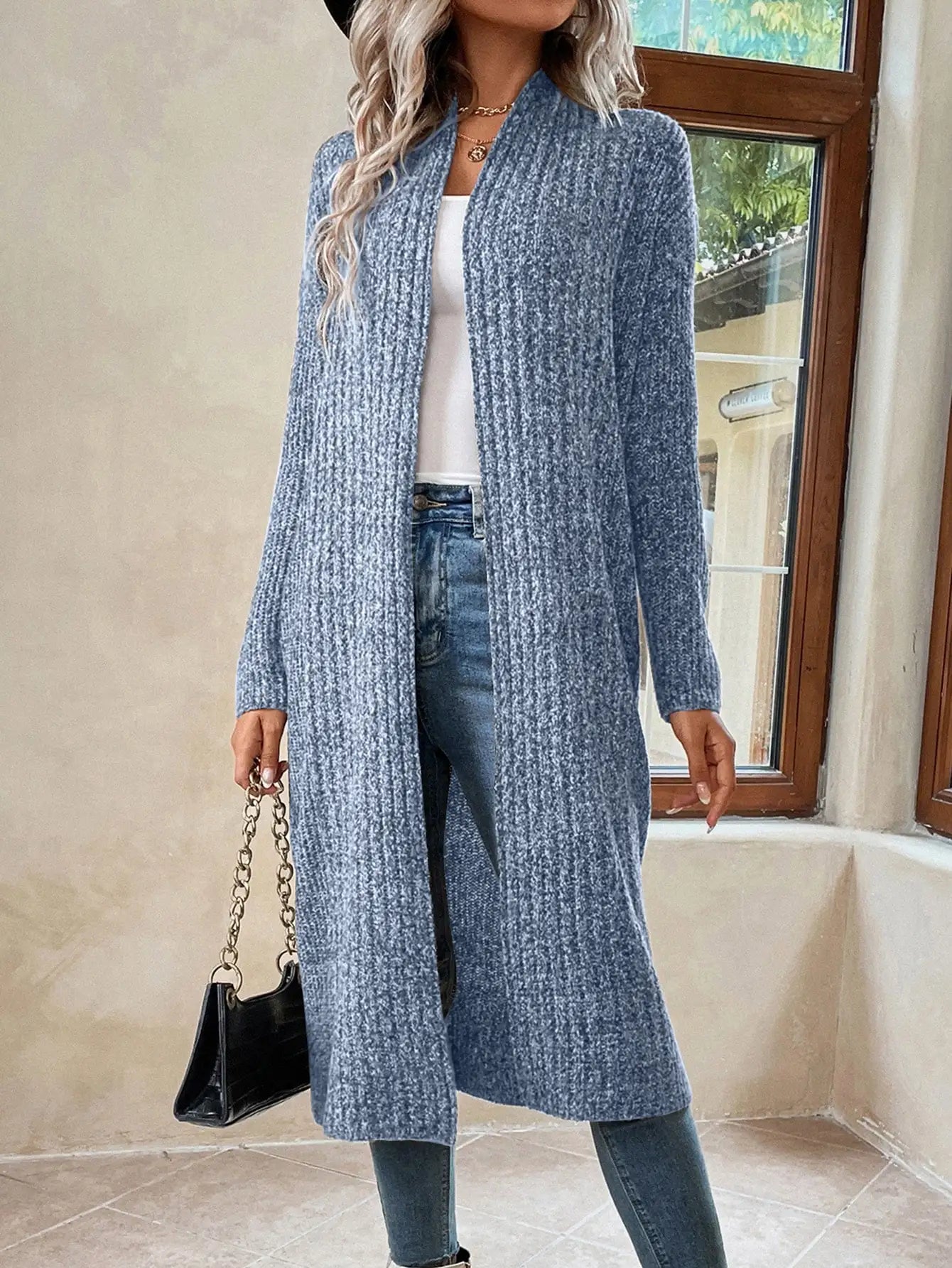Cardigan Longo Ponto Aberto Malé