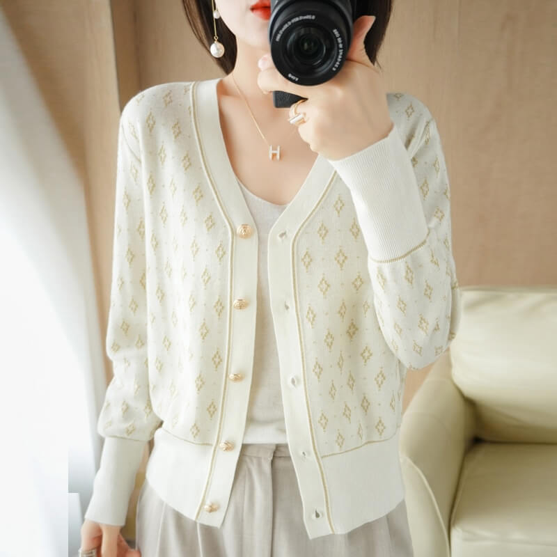 Cardigan Curto Cerisier