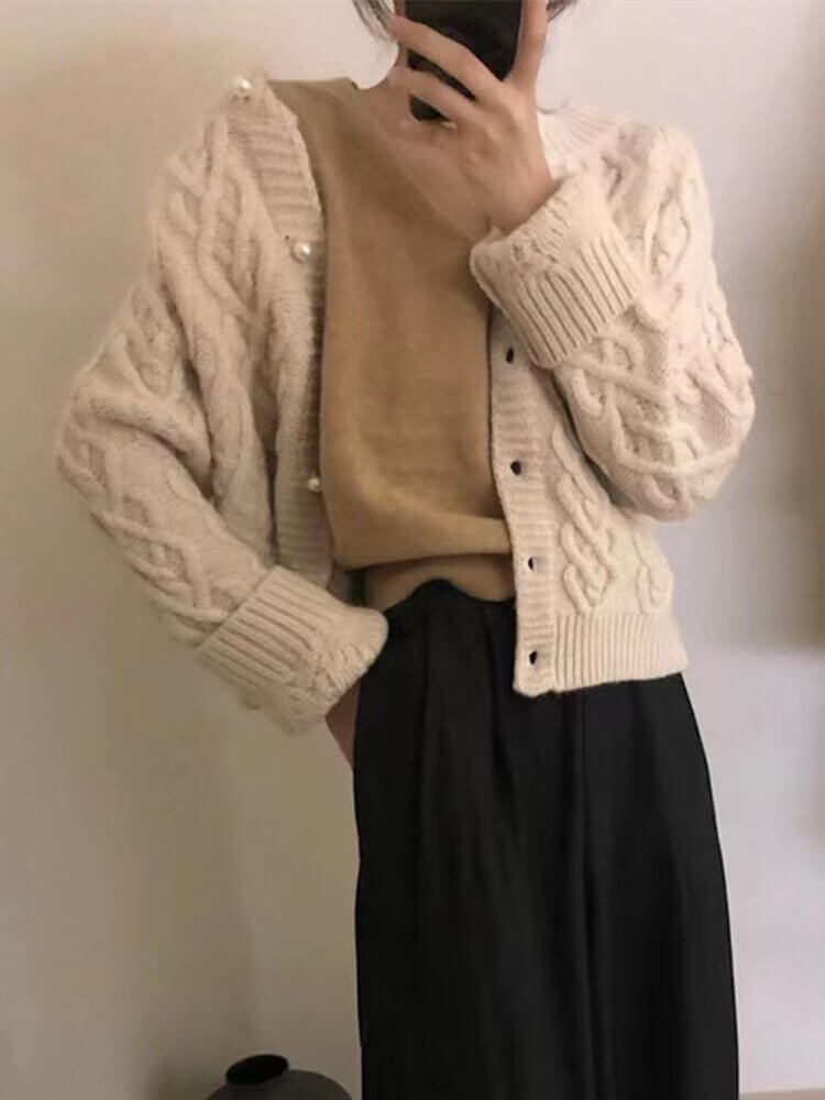 Cardigan Curto Pommier