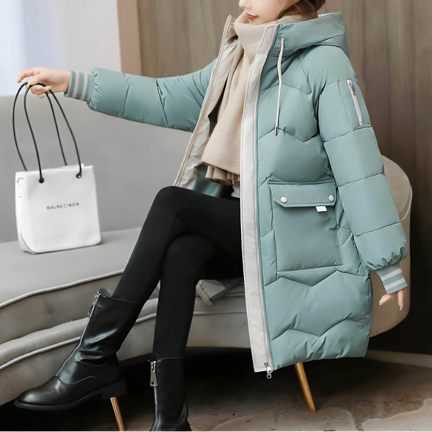 Jaqueta Feminina Puffer de Parka Joelle