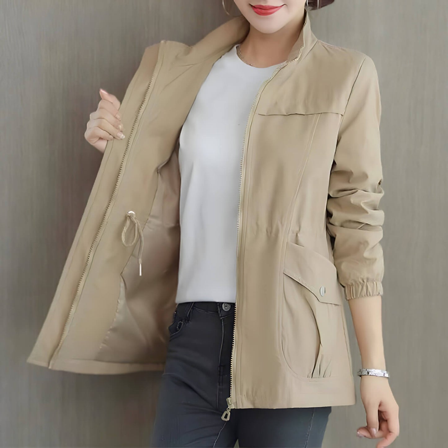 Jaqueta Feminina Casual com Regulador Amélie