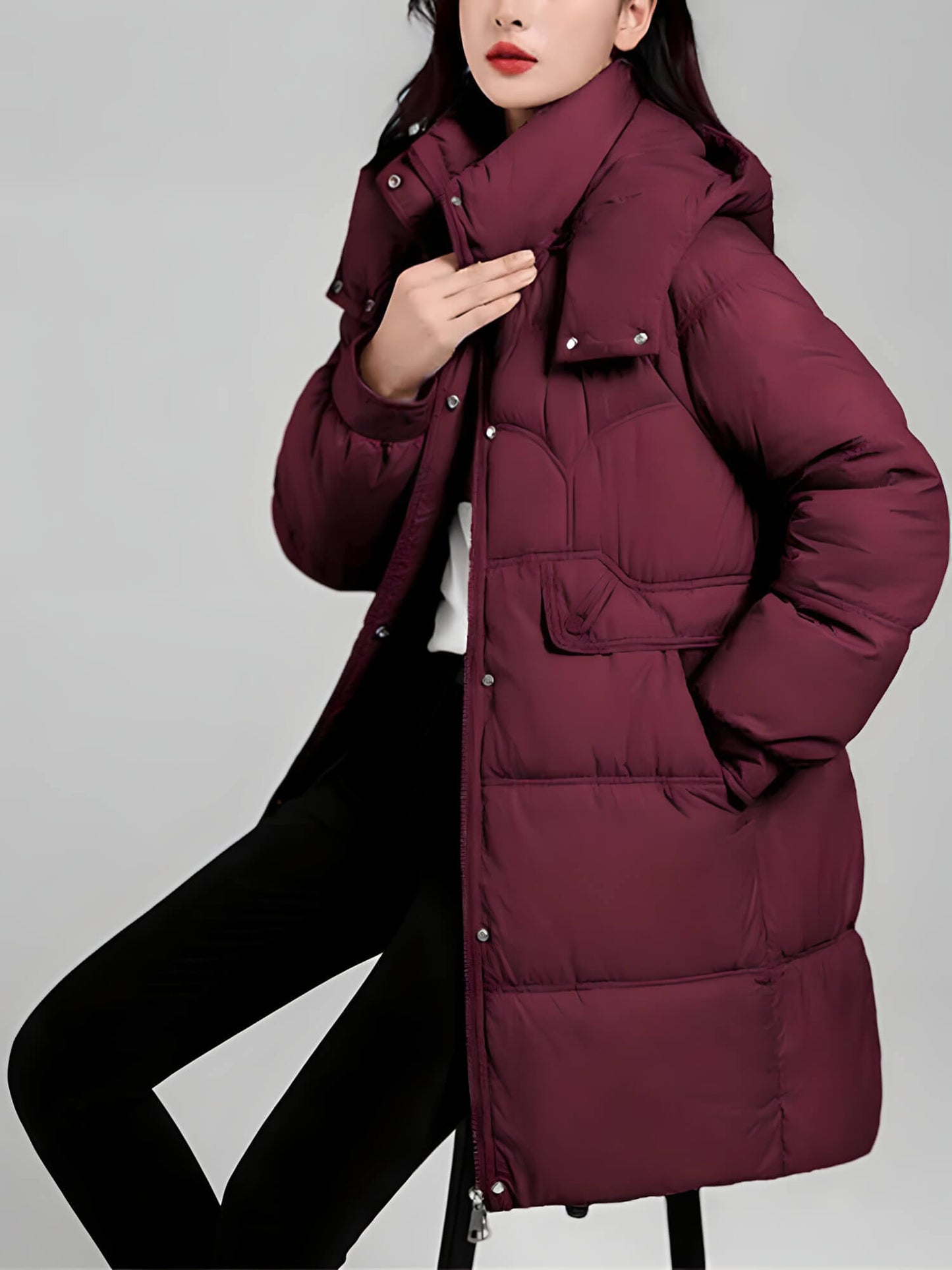 Jaqueta Feminina de Parka Alongada Javiera