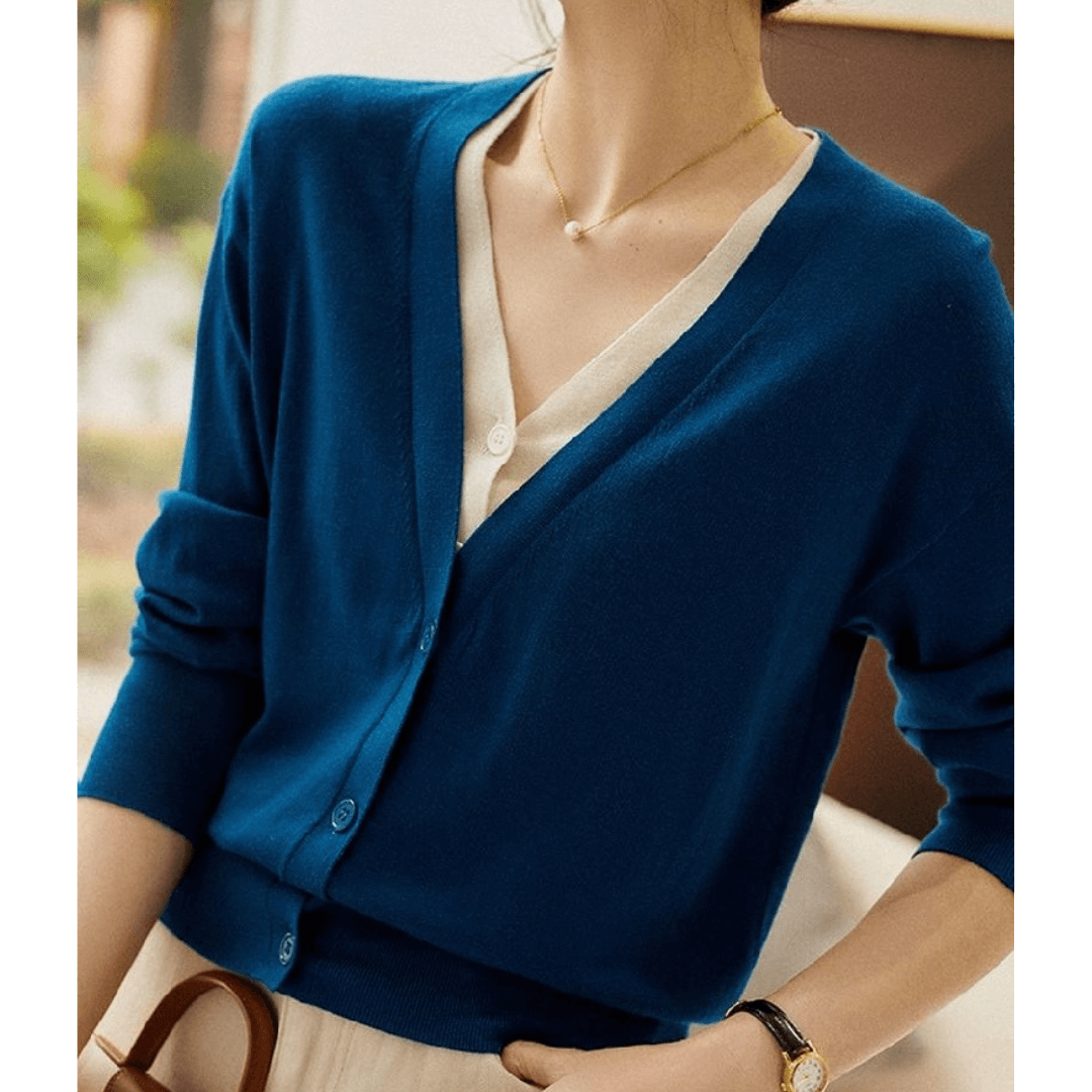 Cardigan Casual Gola Dupla Vent