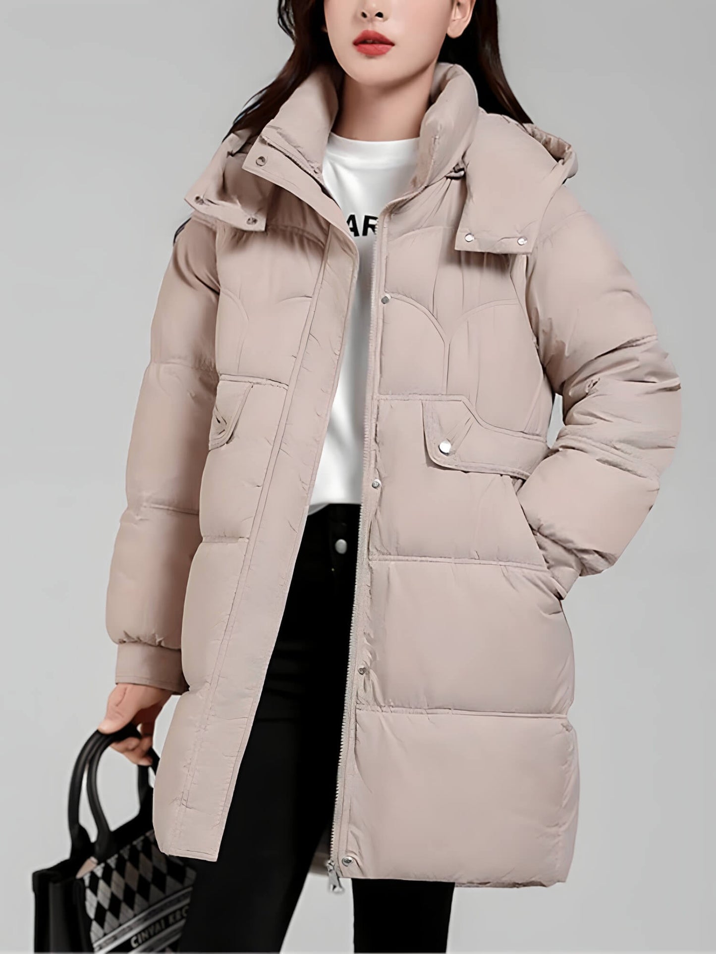Jaqueta Feminina de Parka Alongada Javiera