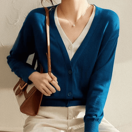 Cardigan Casual Gola Dupla Vent