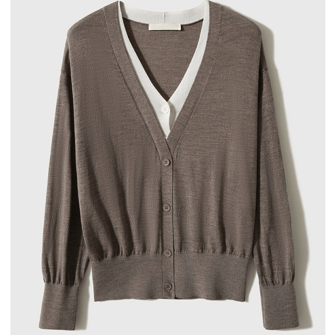 Cardigan Casual Gola Dupla Vent