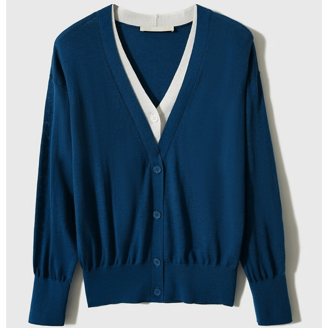 Cardigan Casual Gola Dupla Vent