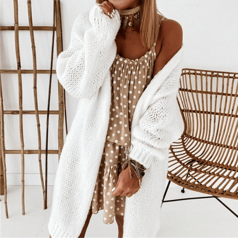 Cardigan de Tricot Alongado Ella