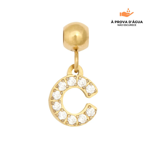 Pingente Inicial C Banhado em Ouro 18k