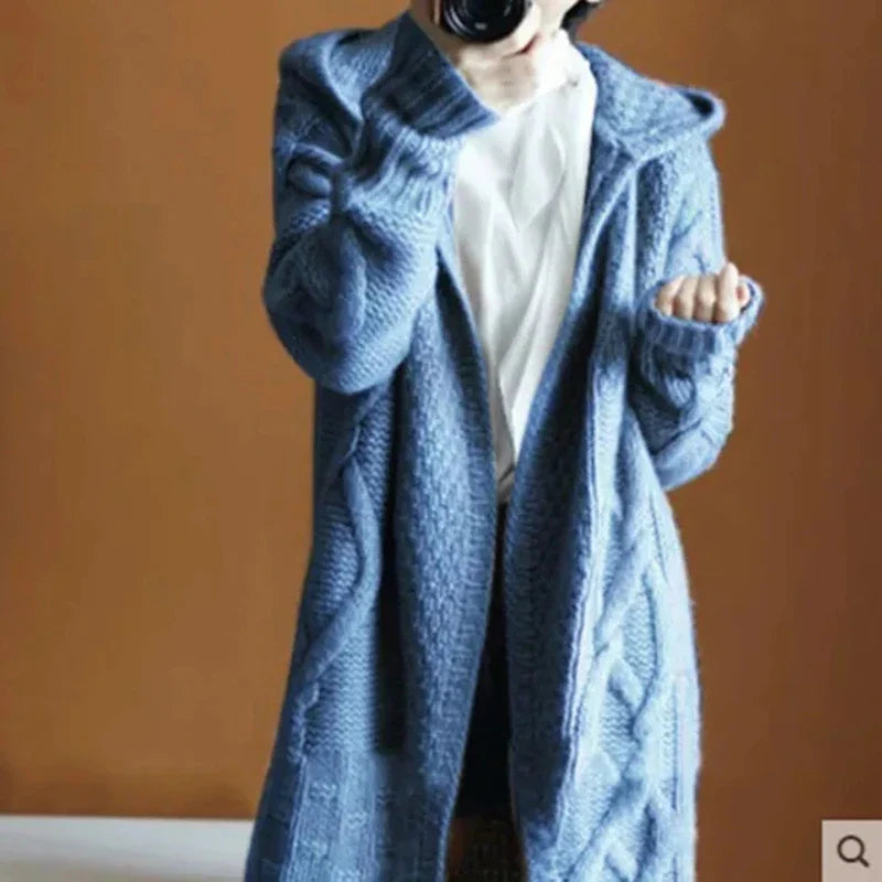 Cardigan Alongado com Capuz Matera