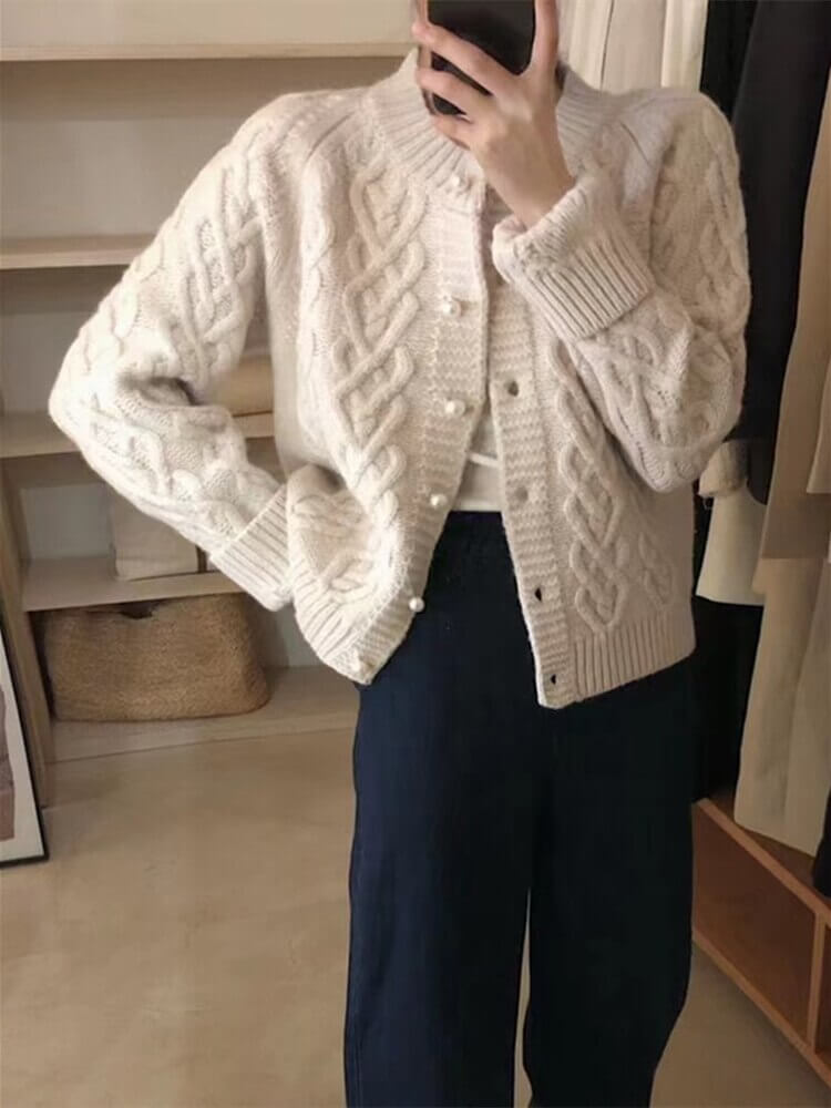 Cardigan Curto Pommier