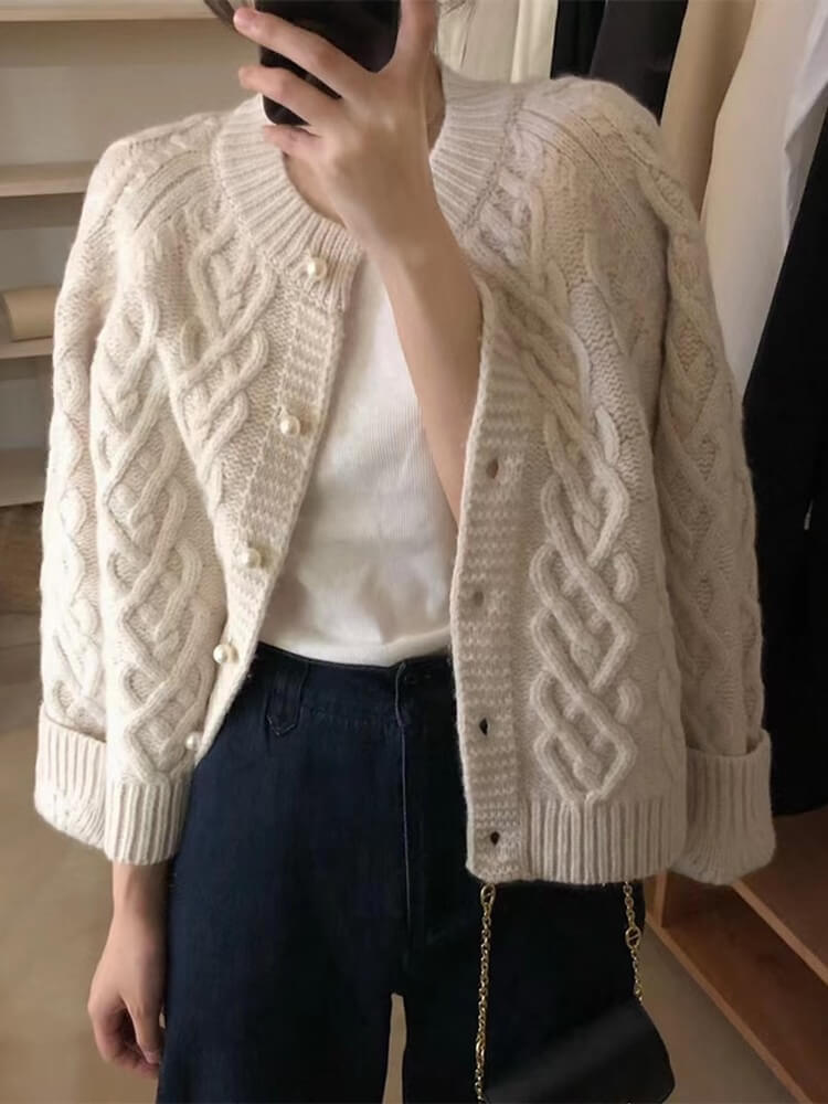 Cardigan Curto Pommier