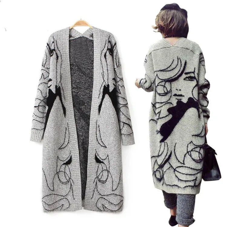 Cardigan Alongado Ponto Aberto Goreme