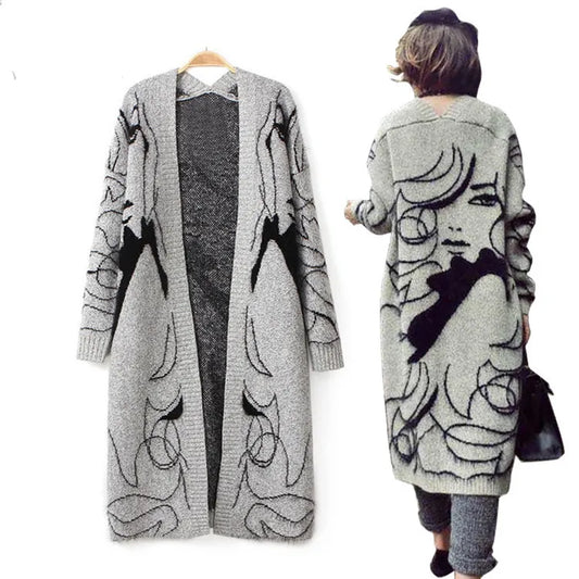 Cardigan Alongado Ponto Aberto Goreme