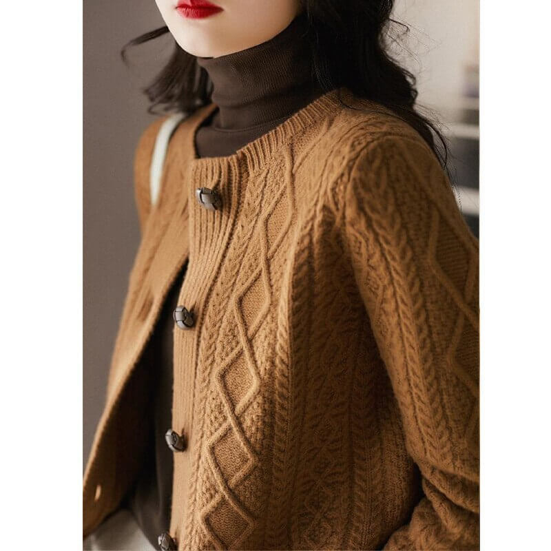 Cardigan de Lã Curto Noyer