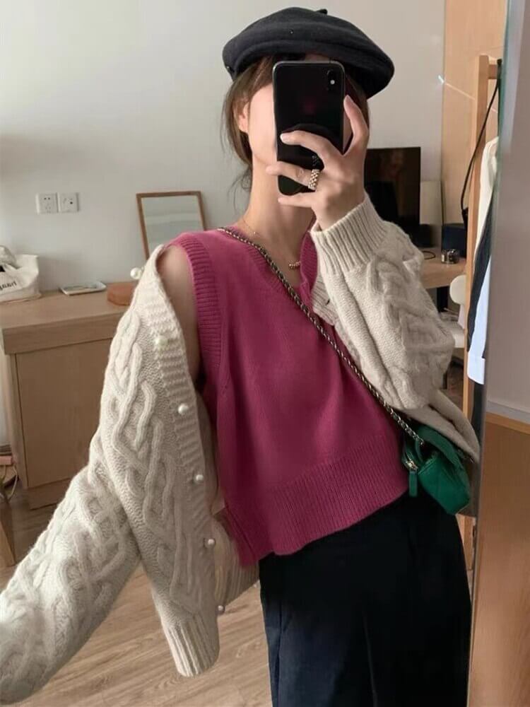 Cardigan Curto Pommier