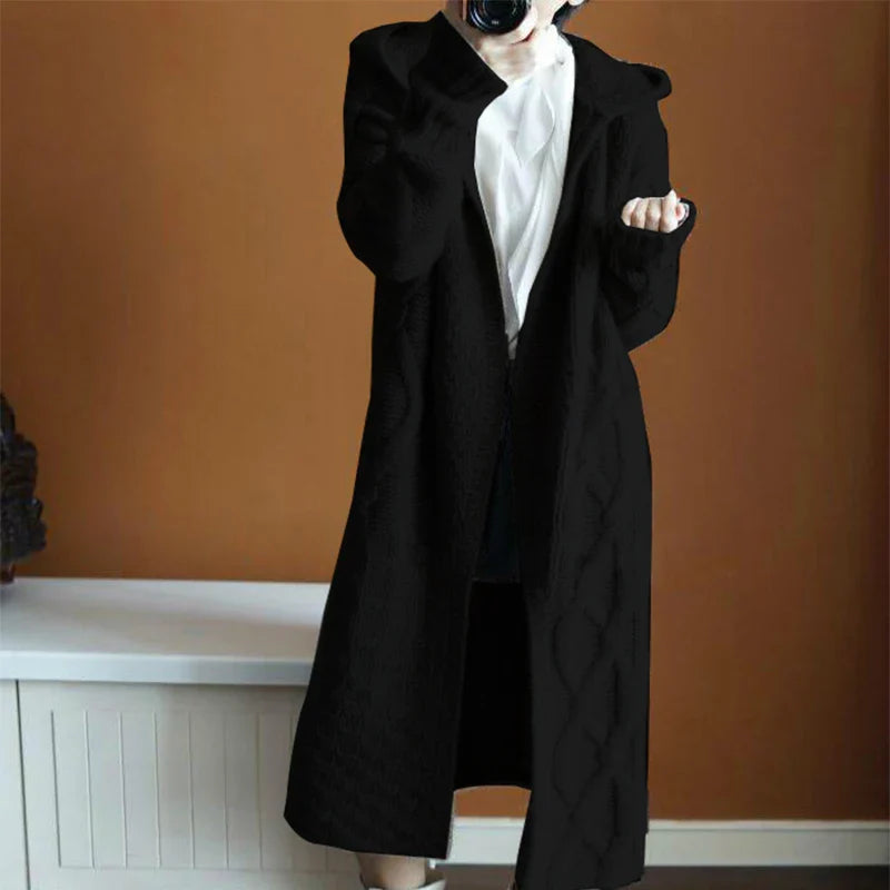 Cardigan Alongado com Capuz Matera
